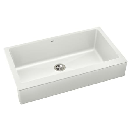 Elkay Quartz Luxe 35-7/8 X 20-15/16 X 9 Single Bowl Farmhouse Sink With Perfect Drain Parchment ELXUFP3620PA0